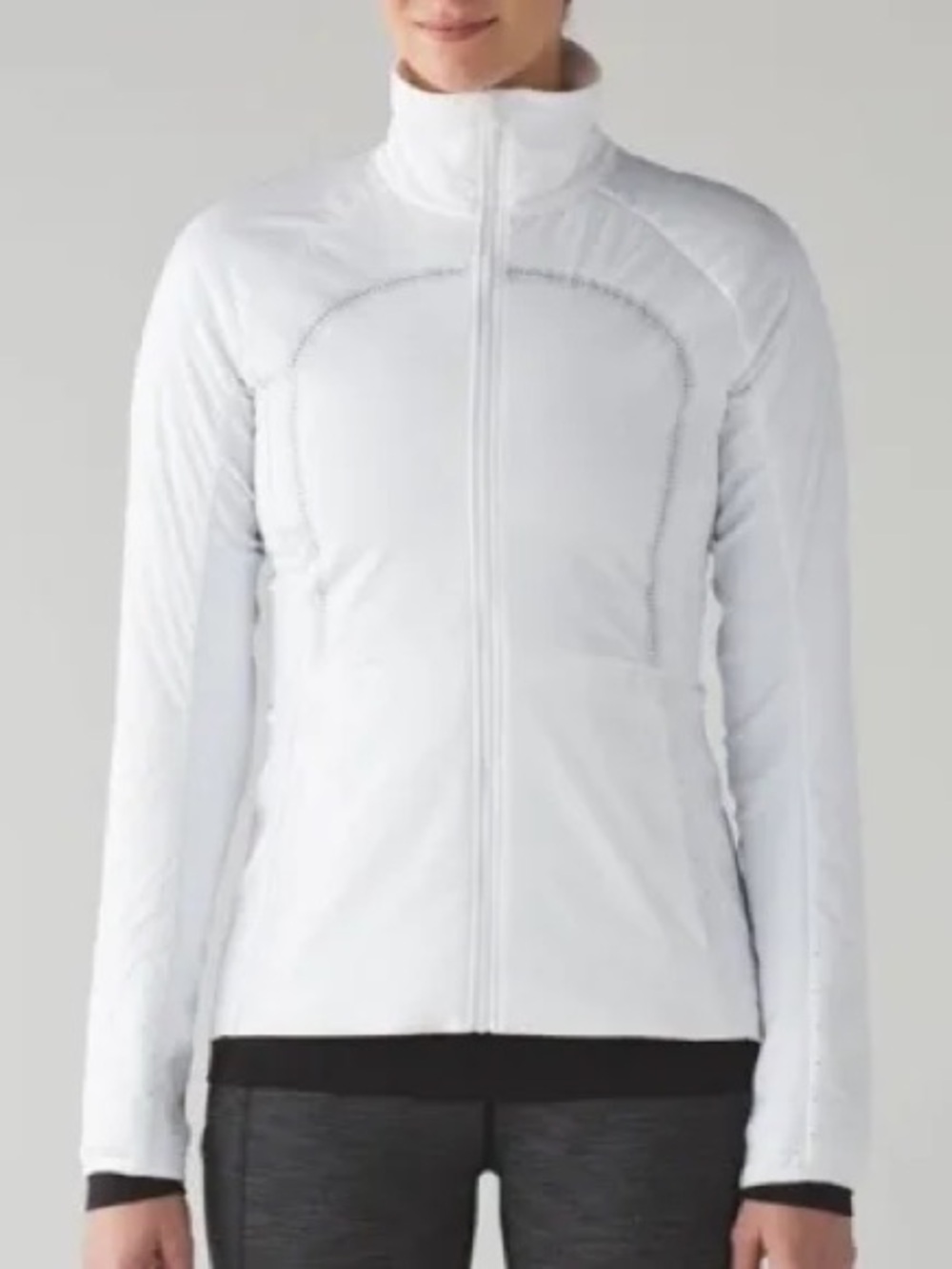 Lululemon Run For Cold Jacket in White Size between 8-10